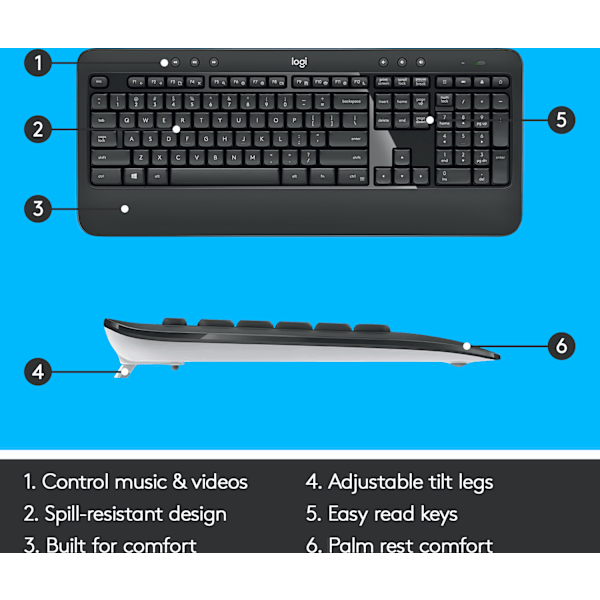 Logitech MK540 Advanced - näppäimistö ja hiiri