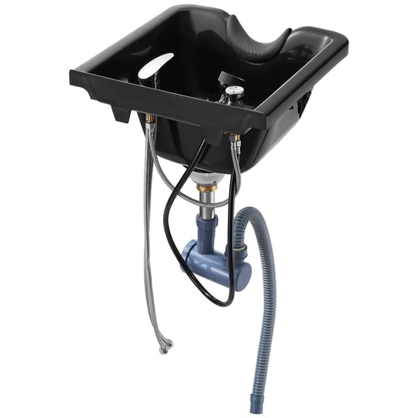 Väggmonterad ABS-handfat för schampo, svart, 46 cm