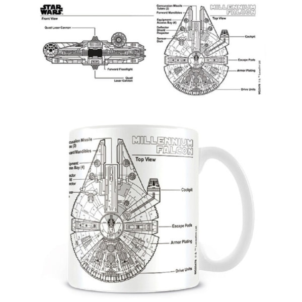 Star Wars Millennium Falcon Sketch mugg