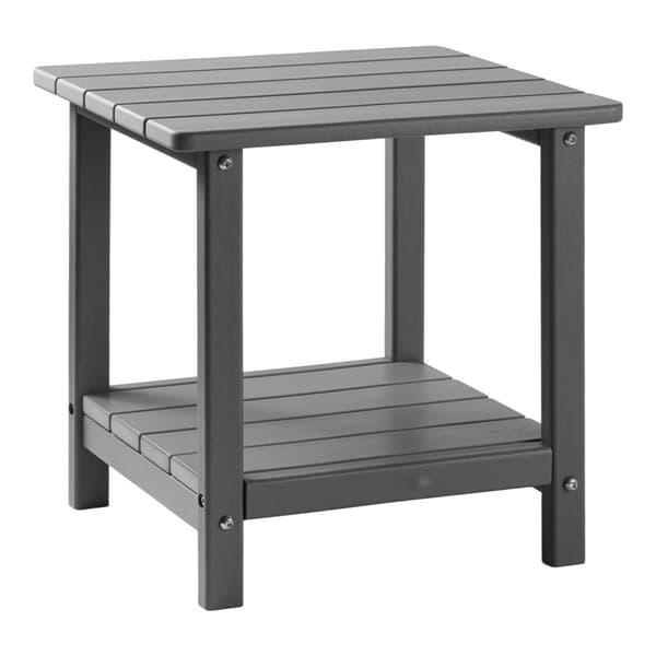 Udendørs sidebord, dobbeltlags HDPE, grå