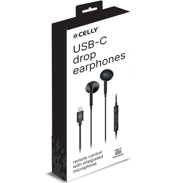 UP1300 Stereokuuloke Drop USB-C Musta