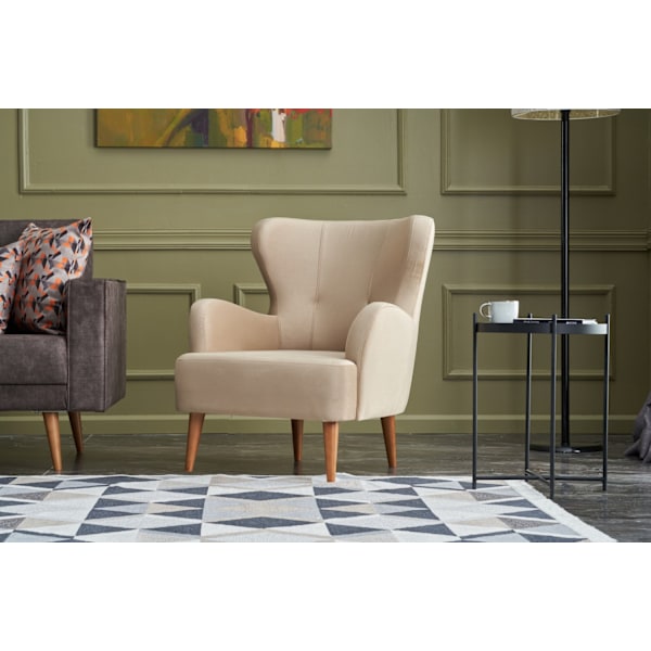 Wing Chair Karina - Kräm