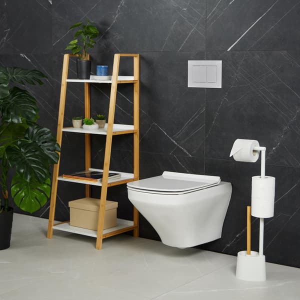 WC-istuin bambua ja ruostumatonta terästä