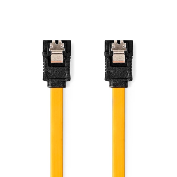 SATA kabel | 6 Gbps | SATA 7-Pin Hun | SATA 7-Pin Hun | Nikkelplateret | 0.50 m | Fladt | PVC | Gul | Box