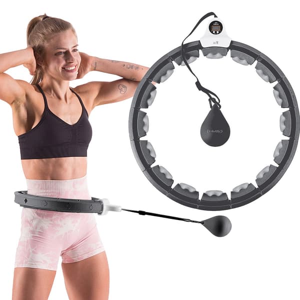 Viktad Hula Hoop med disk, svart