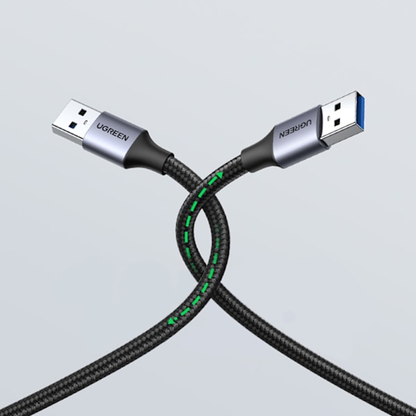 TPE flettet kabel USB 3.0 5Gb/s 1m grå
