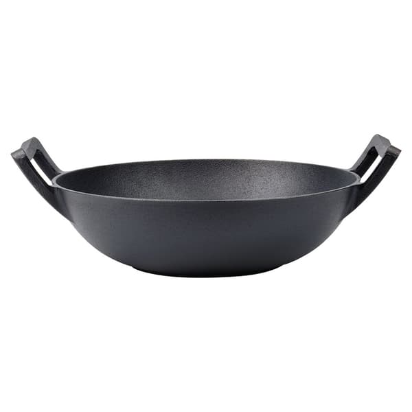 Støbejerns wokpande, 32 cm