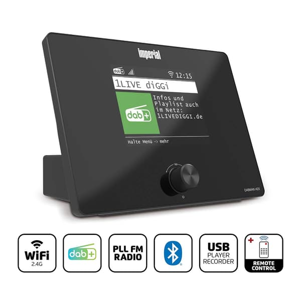 Kompakt hybridradio med Bluetooth, DAB+, FM och internet