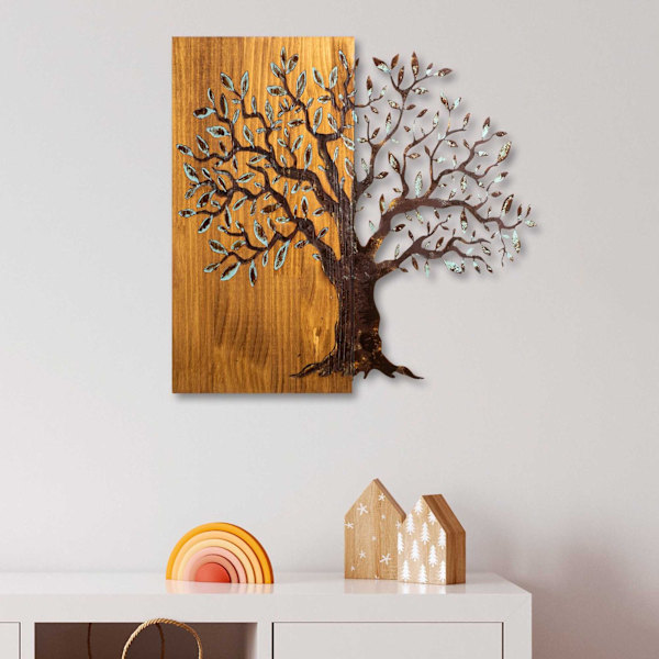 Koristeellinen puinen seinätarvike Mysterious Tree - 371-A