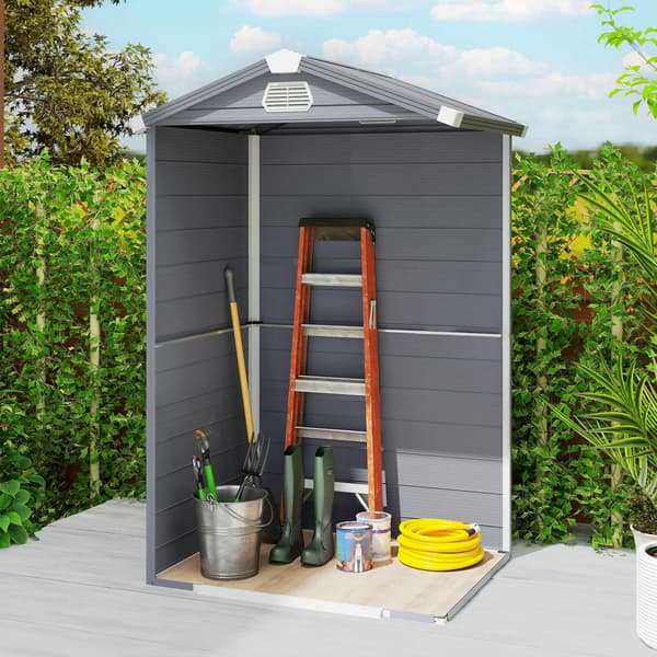 Förråd för utomhusbruk, 1,1 m², polypropen, låsbar dörr