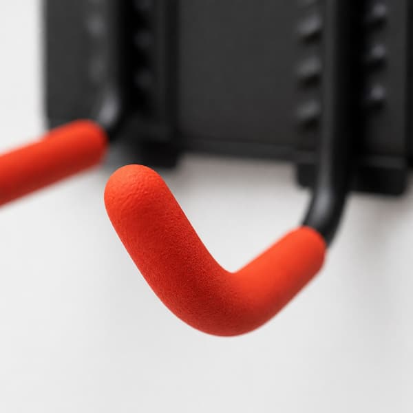 8-delt vægkrogsæt, sort/orange, stål og PVC