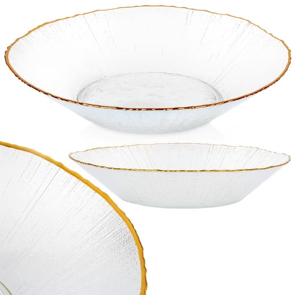 Salladsskål glas guld 20,5 cm, 500 ml