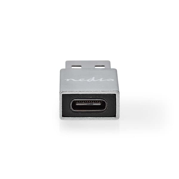 USB-A Sovitin | USB 3.2 Gen 1 | USB-A Uros | USB-C™ Naaras | 5 Gbps | Pyöreä | Niklattu | Musta | Laatikko