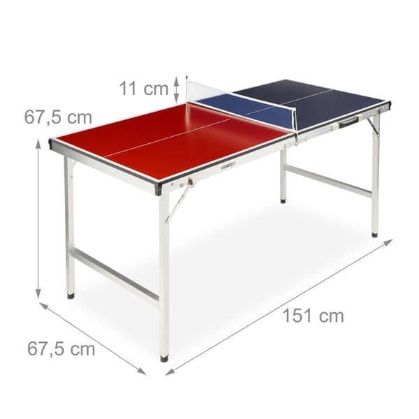 Fällbart bordtennisbord med tillbehör