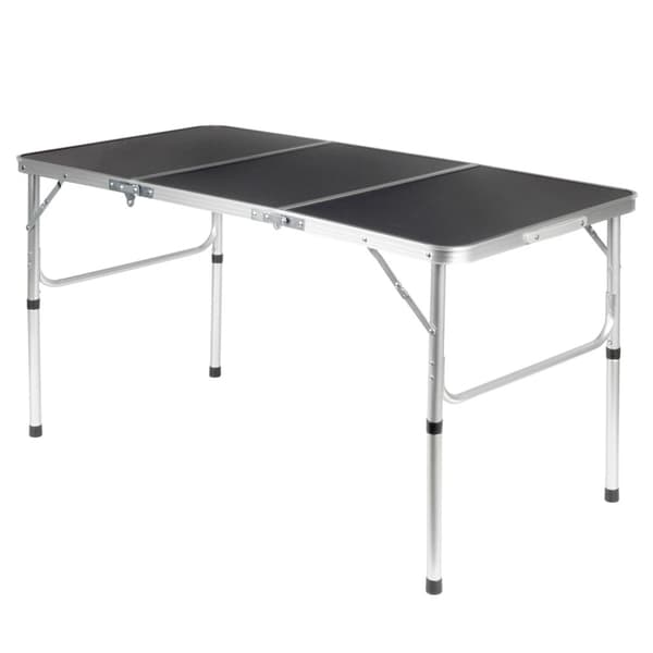Hopfällbart campingbord, justerbar höjd, 120x60 cm