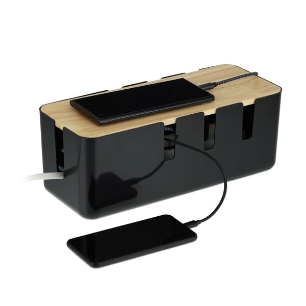 Kabelbox med trälock