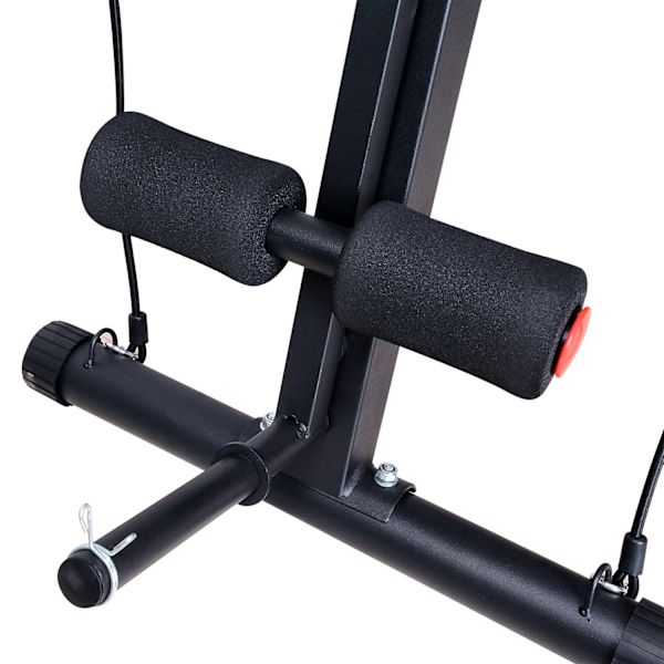 Multifunktions vægtbænk multigym med spring booster træningsbænk vægt op til 120 kg sort 54 x 160 x 106 cm