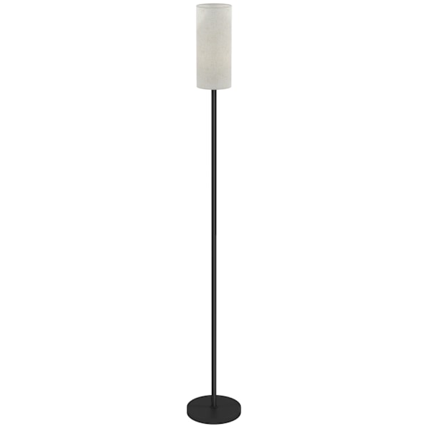 Standerlampe, standerlampe med stoflampeskærm, E27 fatning, standerlampe standerlampe med fodkontakt til stue, soveværelse, ekskl. pære, hvid |