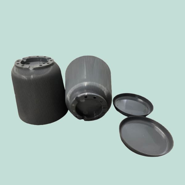Krukor med fat, set om 2, slitstark plast
