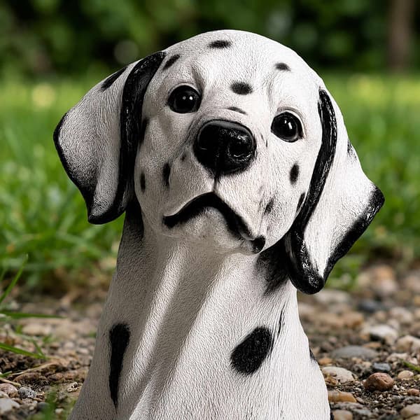Dalmatiner havehundstatue, polyresin, 83 cm