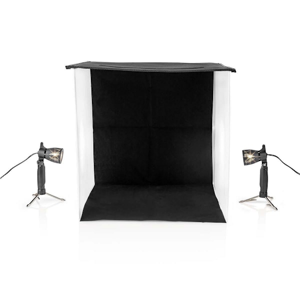 Fotostudie Kit | 400 lm | Sammenfoldelig | Baggrunde inkluderet | Rejsetaske inkluderet | Sort