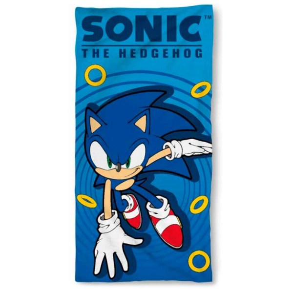 Sonic The Hedgehog strandhandduk i mikrofiber