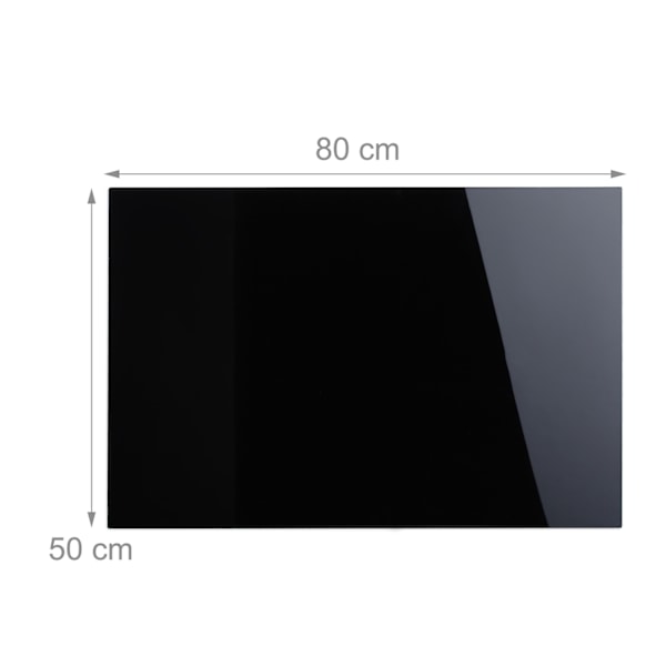 Magnetplade i sort glas