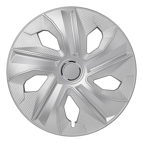 15 Inch Carbon Silver Wheel Cover Moon Ring