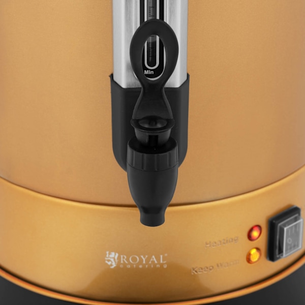 Kaffe/temaskine med hane og drypbakke 14 l 1500 W guld