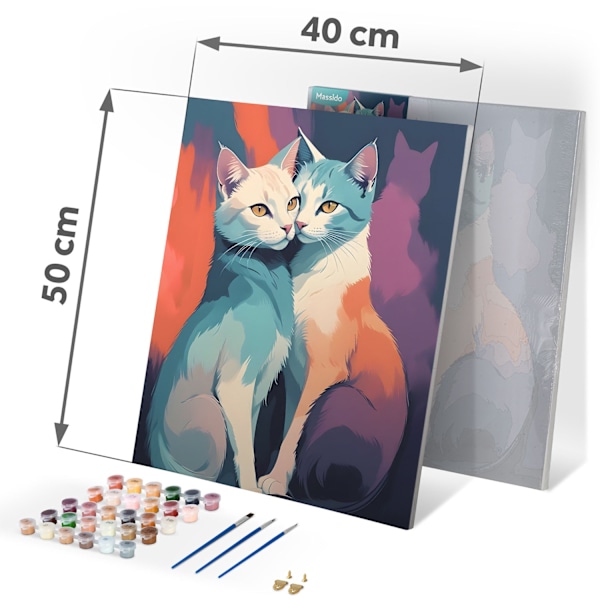 Målning efter siffror 40x50 cm Massido Cats