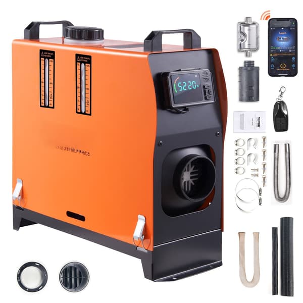 Diesel-ilmalämmitin 12 V 8 kW, monitoimilaite, Bluetooth LCD