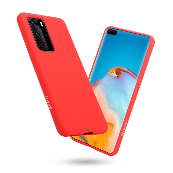 Crong Color Cover - Fleksibelt etui til Huawei P40 Pro (rød)