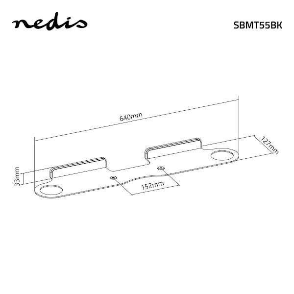 Soundbar Fäste | Kompatibel med: Sonos® Beam™ | Vägg | 5 kg | Fast | ABS / Stål | Svart