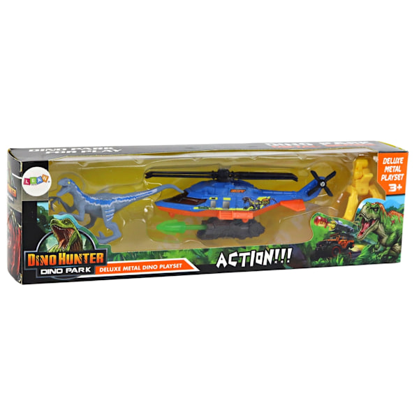 Blue Dino Helikopter Adventure Set: Udforsk og fang sjov!