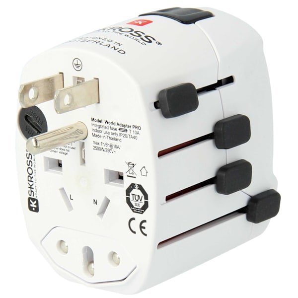 Verdens rejseadapter PRO World Grounded