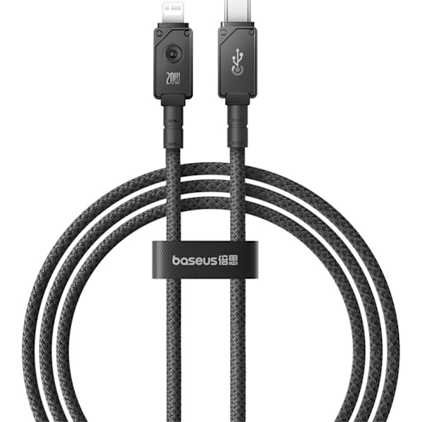 Baseus hurtigopladningsdatakabel USB-C til iP, 1m - Sort