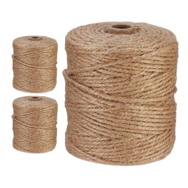 Juuttikaapeli 3 mm x 100 m 3 kappaletta