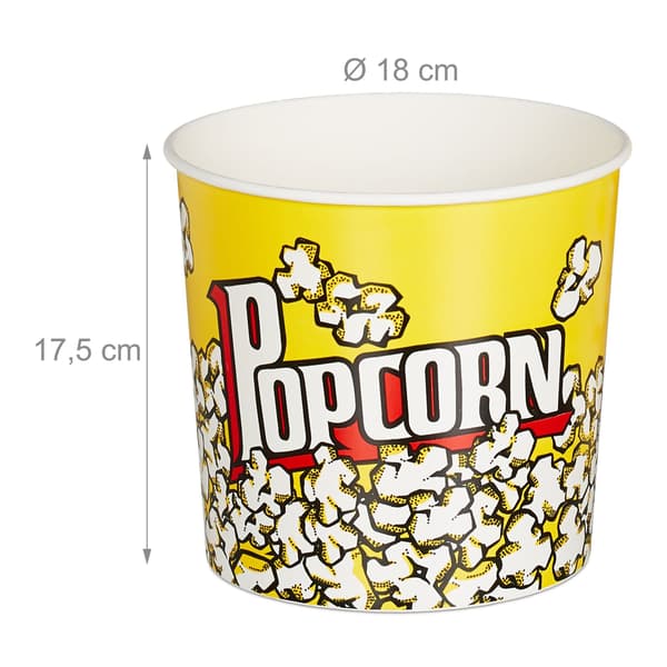 Genanvendeligt popcornspandsæt med 6 stk