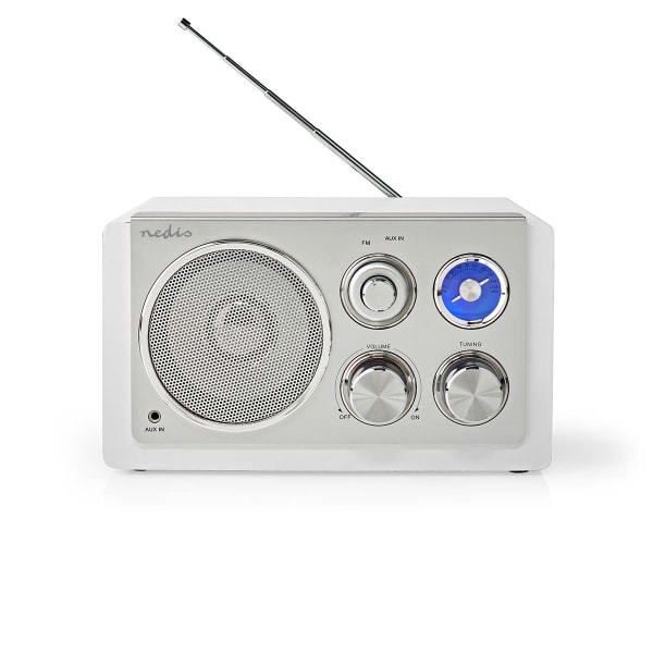 FM-radio | Bordsdesign | FM | Strömadapter | Analog | 15 W | Bluetooth® | Vit