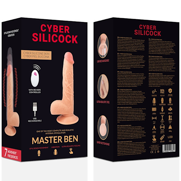Cyber ​​Silicock - Fjärrkontroll Realistic Master Ben 23,88 Cm -O- 4,3 Cm
