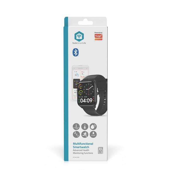 SmartLife Watch | 1,69" | LCD | IP68 | Maksimal driftstid: 240 timer | Android™ / IOS | Sort