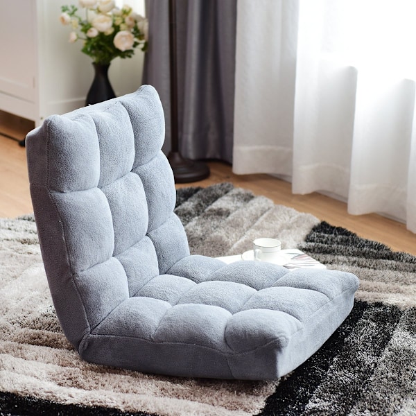 Lattiatuoli Taitettava Lazy Sohva Lazy Tatami Lattiatyyny musta/harmaa/kahvinharmaa
