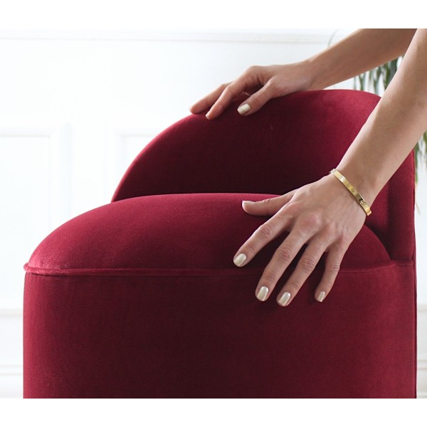 Pouffe Dover - Claret Red