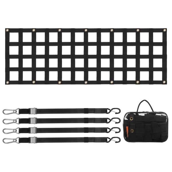 Bagklapnet 60 x 18 tommer, lastnet til lad, 4 stropper