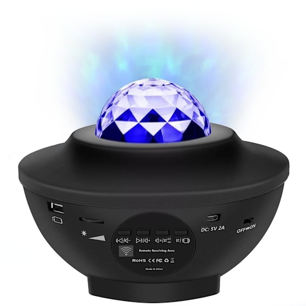 LED Galaxy Light - Stjernelampe / Natlampe - Sort