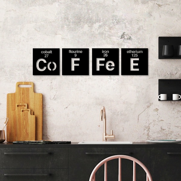 Dekorativt metallväggtillbehör kaffe 13
