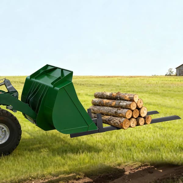 Klemgafler til pallegafler 60 tommer, 2000 lb, stabilisatorstang