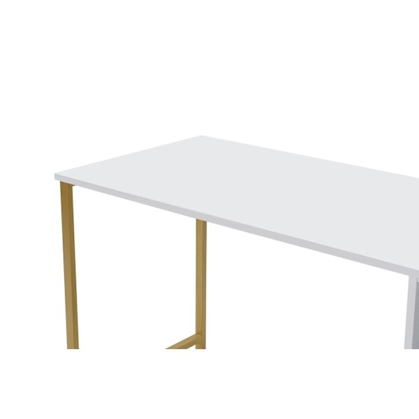 Study Desk Twin Study Desk - Vit, Guld