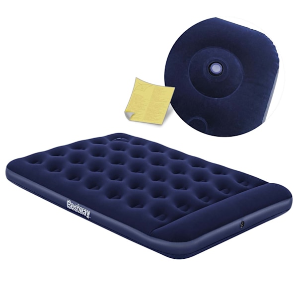 Uppblåsbar madrass 191x137x28 cm med inbyggd fotpump Bestway 67225
