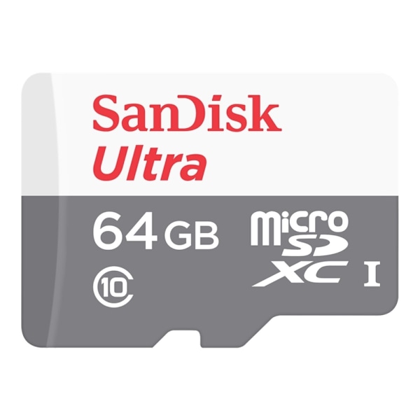 SanDisk Ultra - Flash-minneskort (microSDXC till SD-adapter inkluderad) - 64 GB - UHS-I / Class10